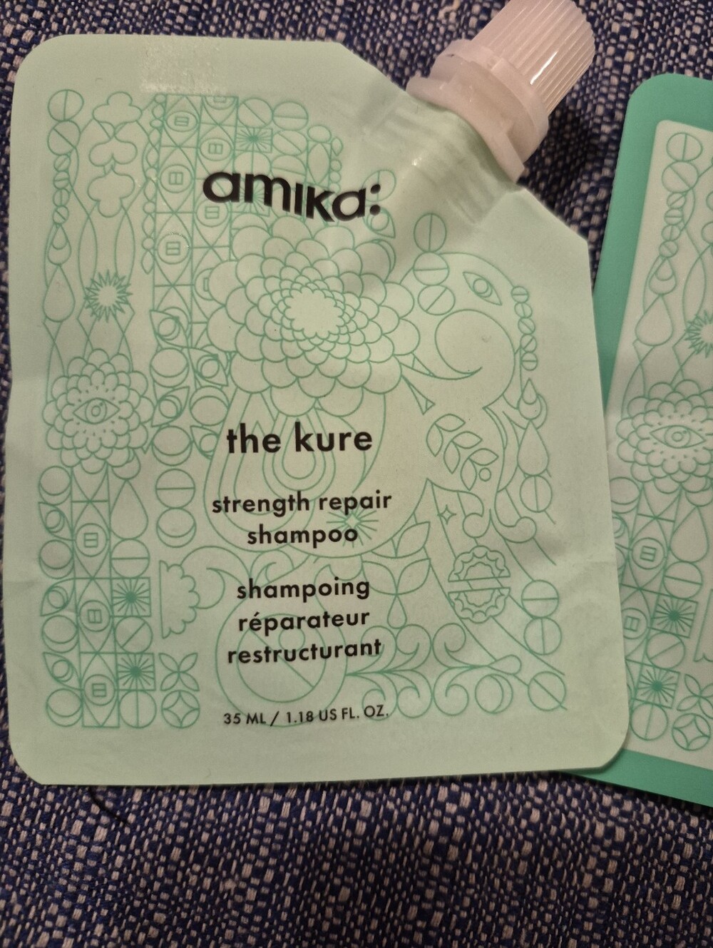 amika The Kure Strength Repair Shampoo & Conditioner Pouch Duo - Picture 2 of 4